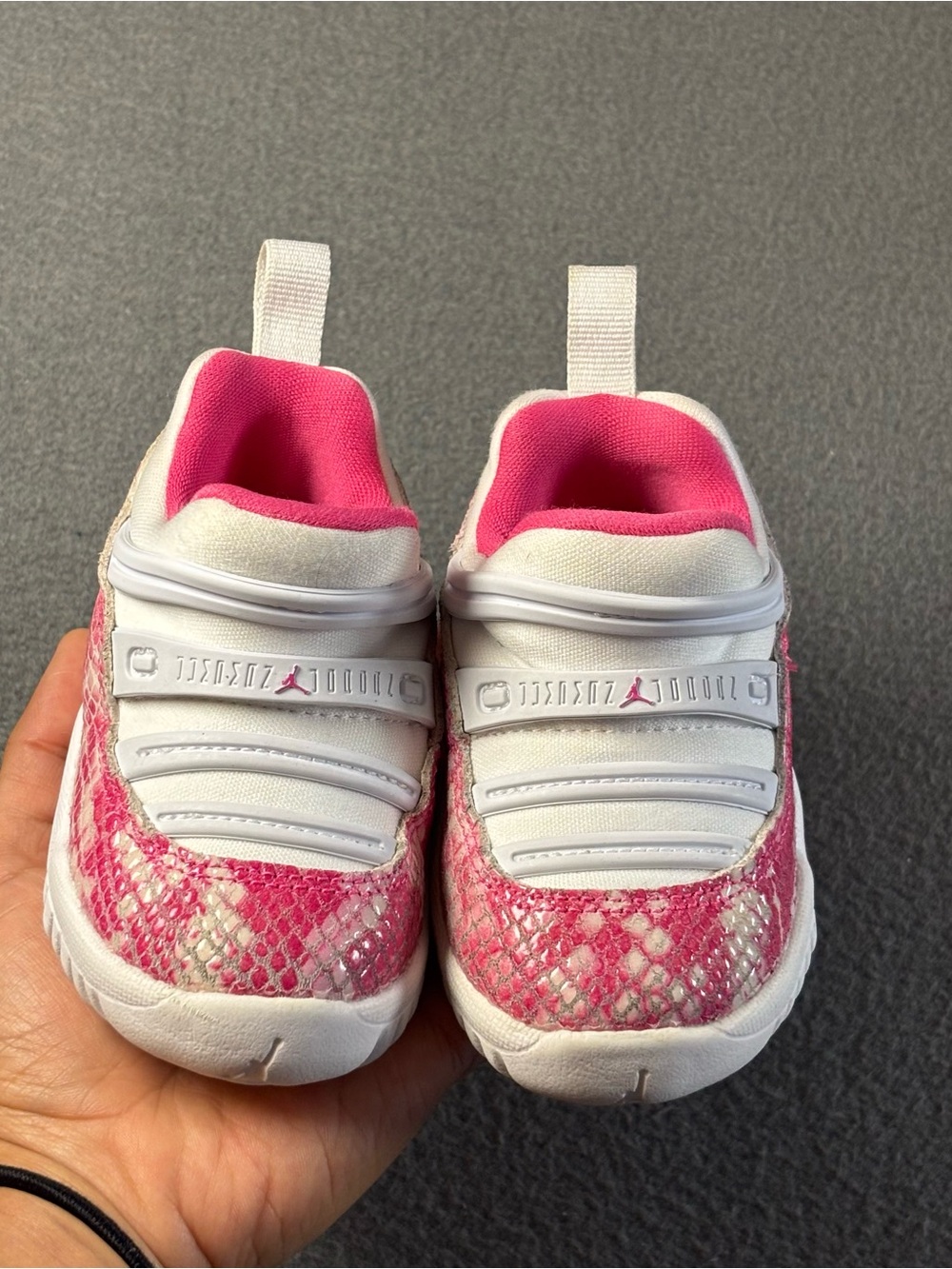 Nike Air Jordan 11 Retro Little Flex PS Snakeskin white pink 5C